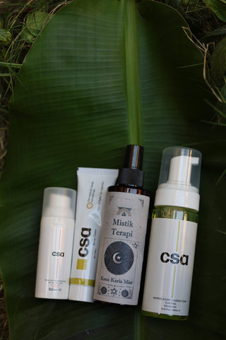 Mistik Saç Terapi & CSA | Mist Sprey + Barrier Cream + Marine Algae Cleanse Foam + Bitkisel Işık Bariyeri Güneş Kremi 4lü Set l Işık Bariyeri Güneş Kremi 4'lü Set